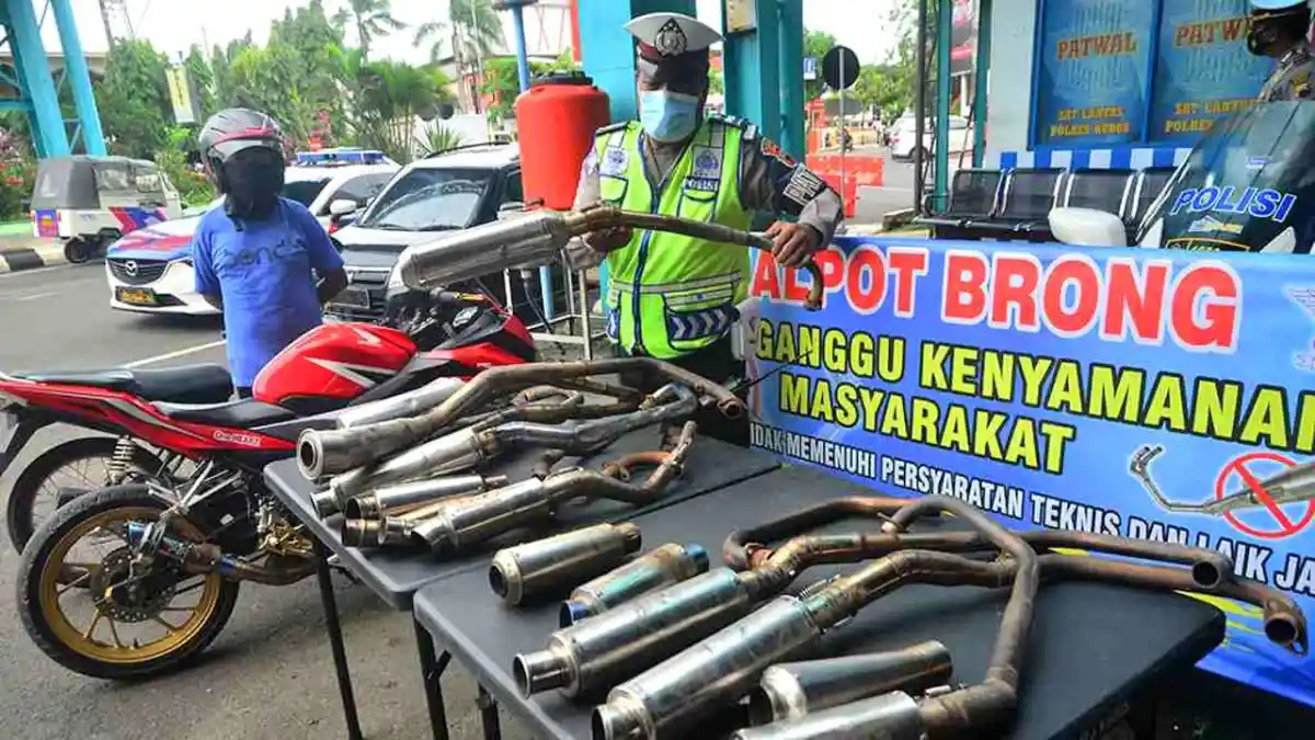Pengguna Knalpot Brong di Sulteng Didenda Kambing, Menurut UU Bisa Kena Rp250 Ribu