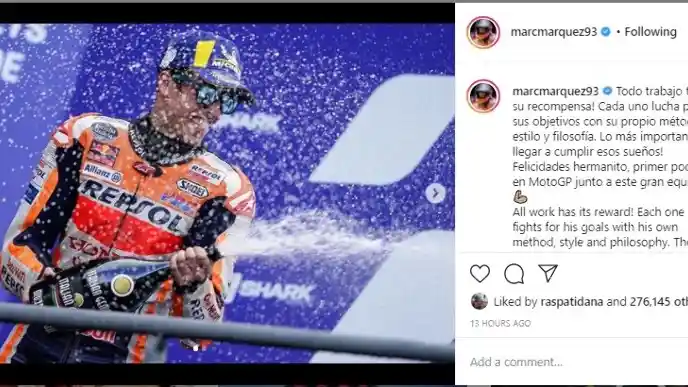 Instagram marc Marquez