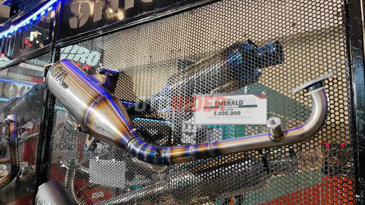Shijiro Pamerkan Knalpot Titanium Skutik di IMOS 2025 dengan Harga Tembus Rp 9 Juta