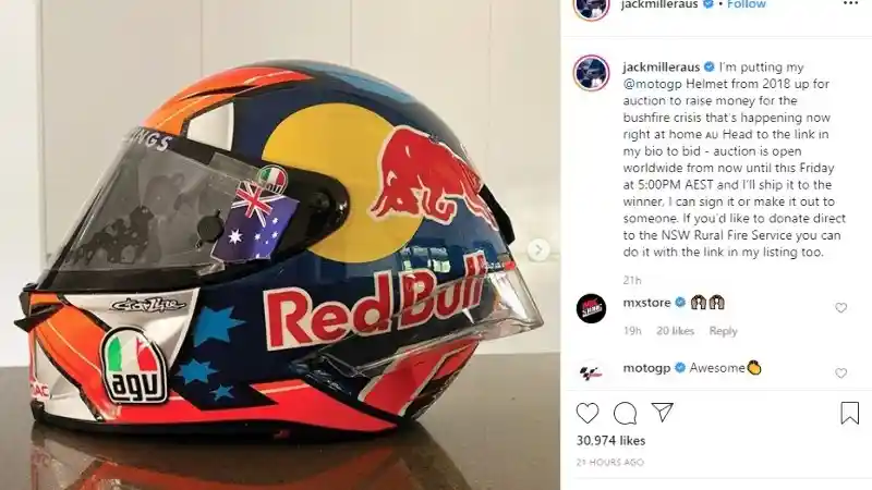 Lelang Helm Jack Miller MotoGP 2018