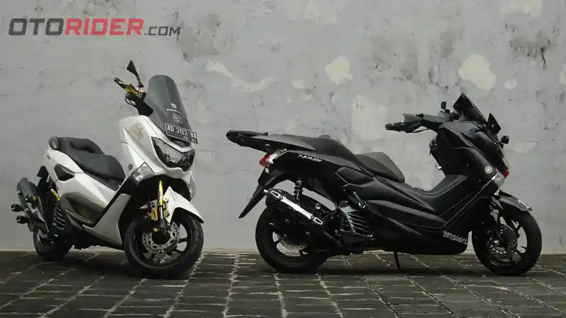 Modifikasi Dua Yamaha NMax 2016, Edisi Hitam Putih Siap Turing