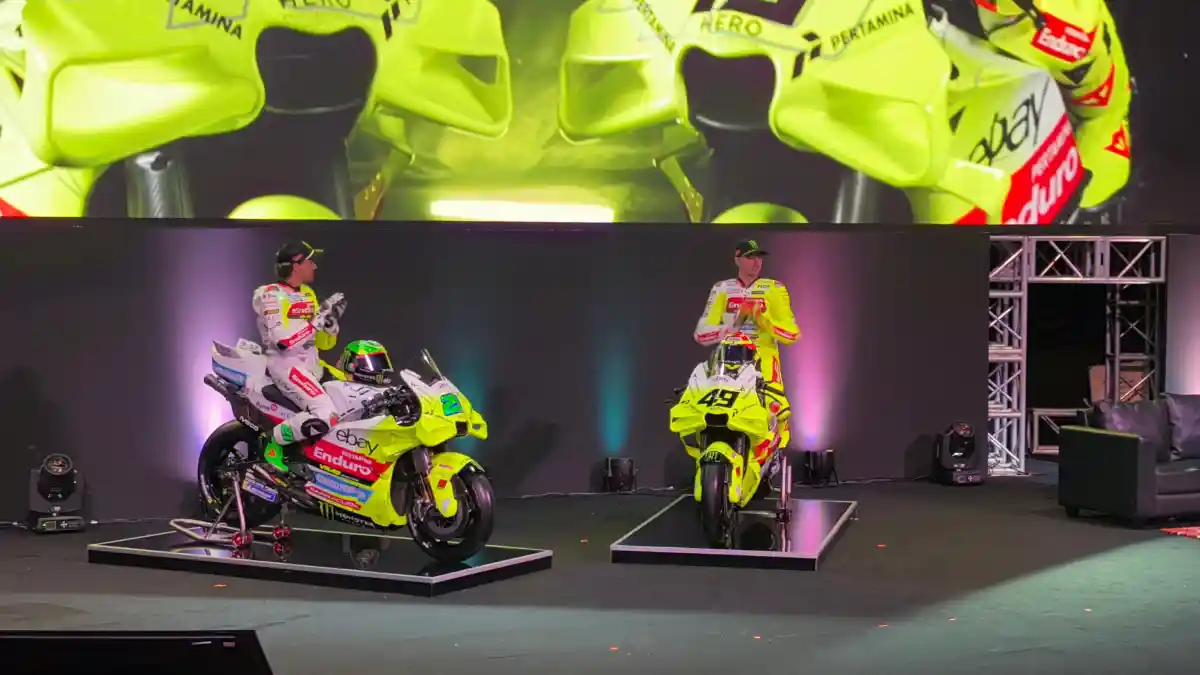 Warna Kuning Fluo dan Simbol Soleluna Hiasi Livery Pertamina Enduro VR46