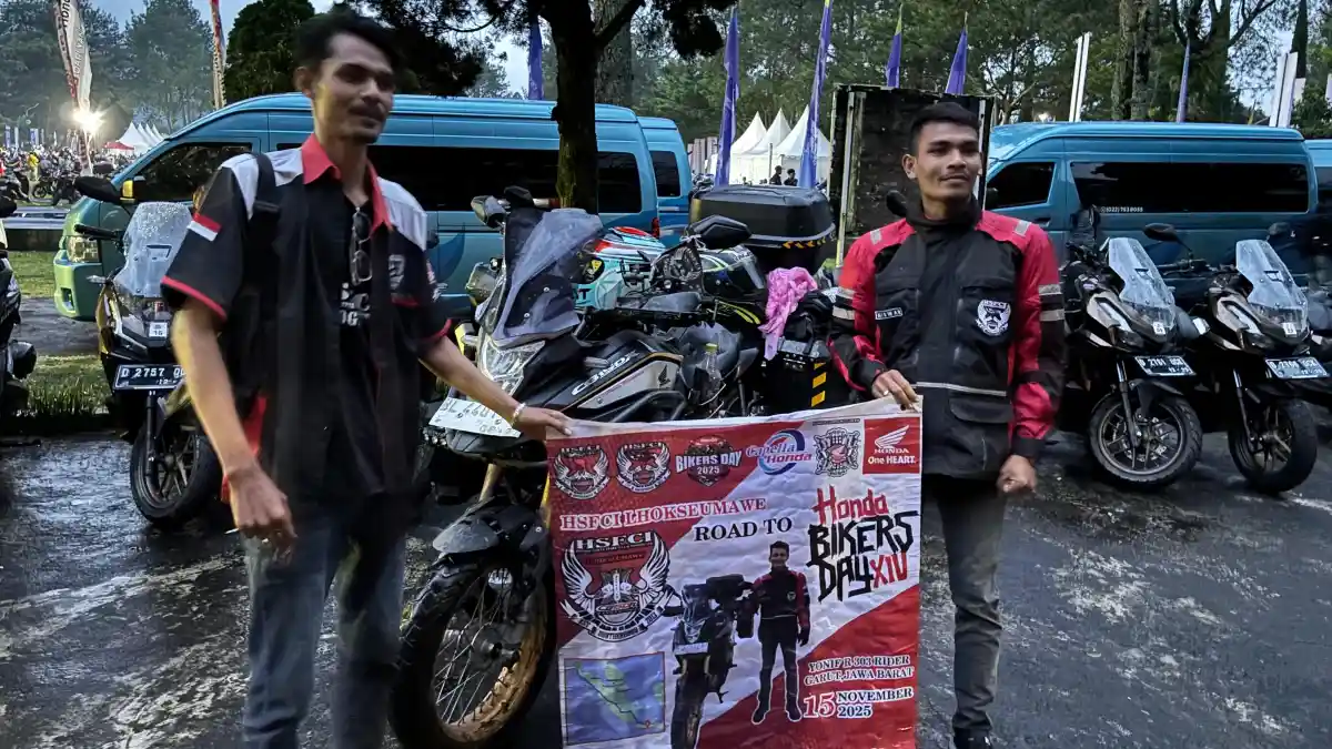 Bikers Aceh Tempuh 3.000 Km dan Jadi Peserta Terjauh di HBD 2025 Garut