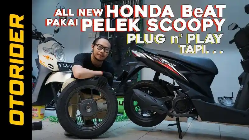 VIDEO Subtitusi Pelek All New Honda BeAT 2020 Dengan Pelek Honda Scoopy Tips By OtoRider