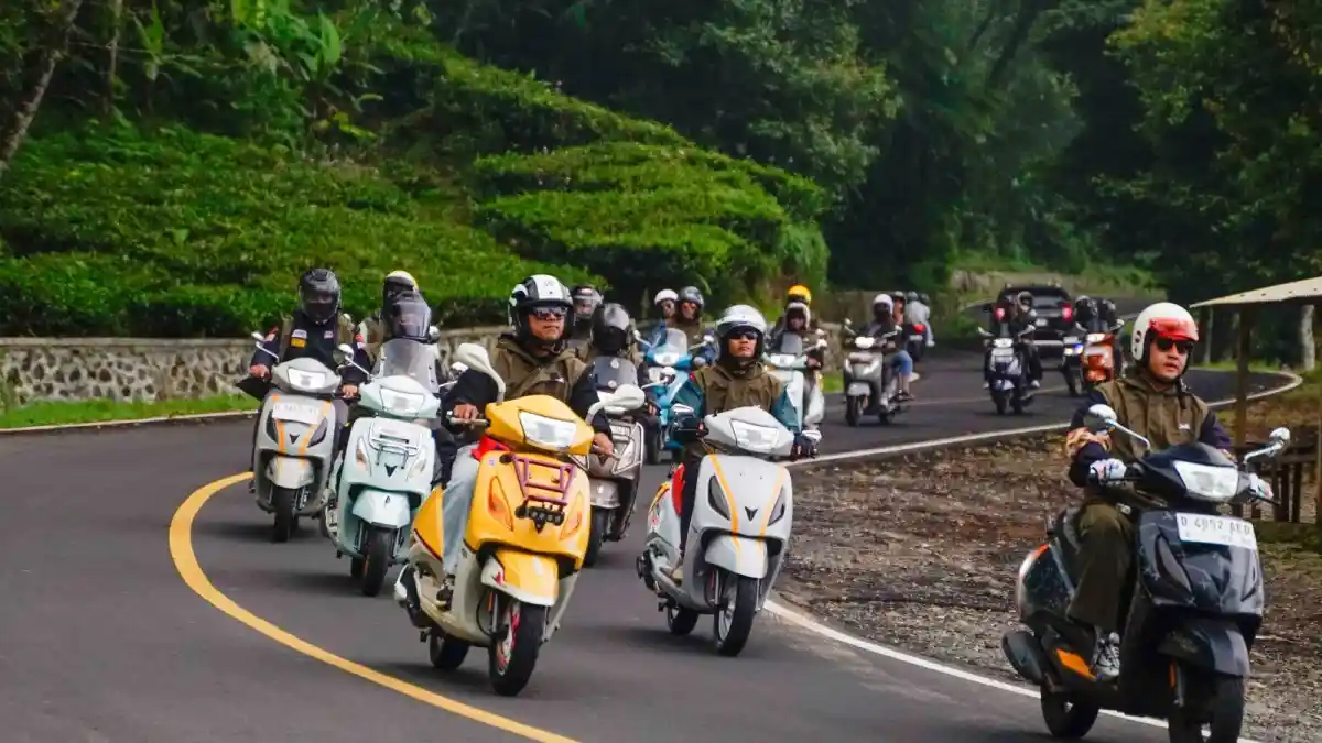 Puluhan Bikers Ramaikan TVS Callisto Campride 2025