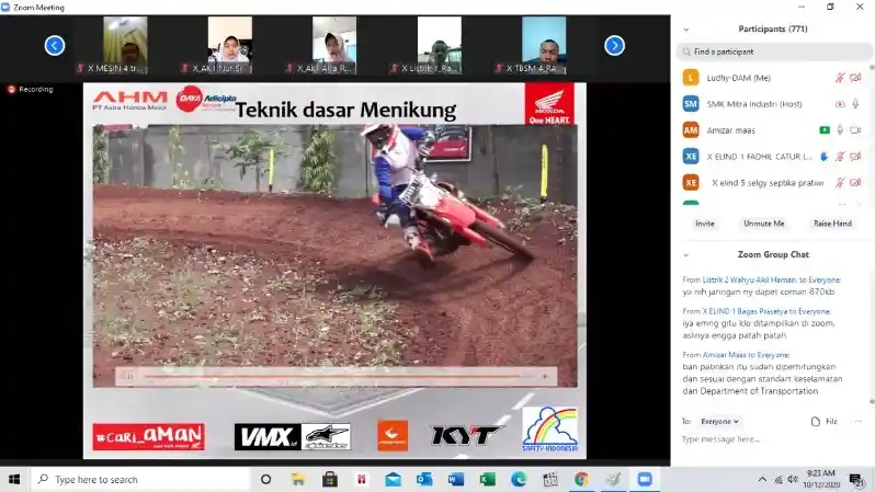 Webinar Safety Riding Dealer Honda Jawa Barat