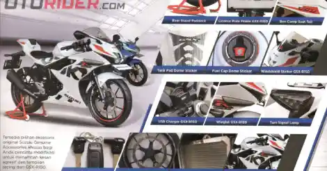 Harga Aksesori Resmi Suzuki GSX-R150, Mulai Rp 53 Ribu