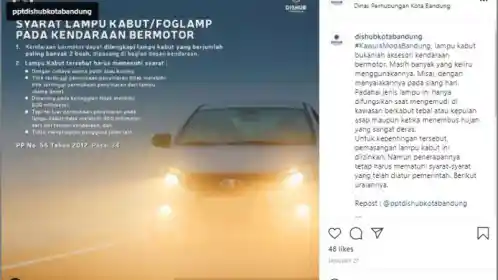 Jangan Asal Pasang Lampu Kabut Harus Ikuti Aturannya