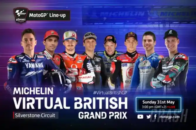 Balap Virtual MotoGP 2020 Silverstone Inggris