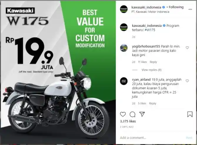 Diskon Kawasaki W175