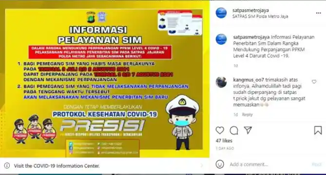 Dispensasi Perpanjangan SIM