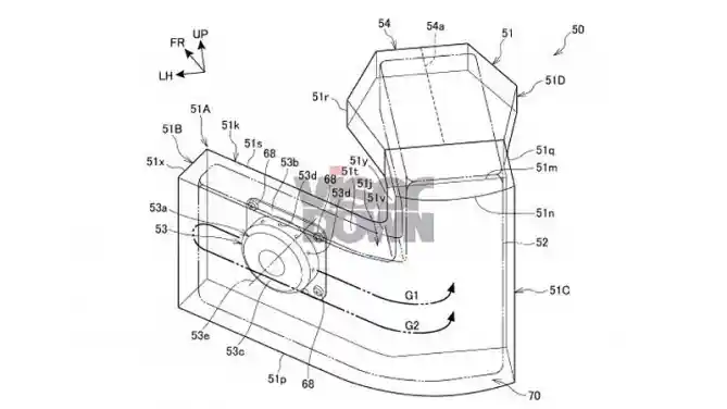 Gambar paten fitur airbag motor honda