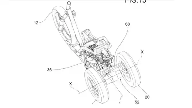 Gambar Paten Piaggio MP3 Roda Tiga 2020