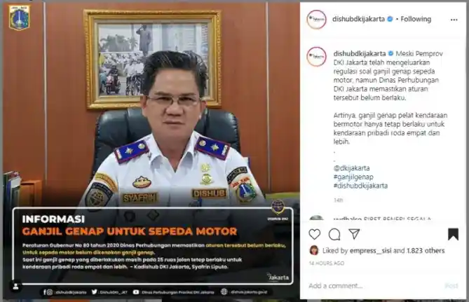 Ganjil Genap Motor DKI Jakarta