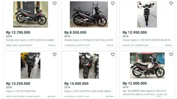 Harga Bekas Honda Supra X 125