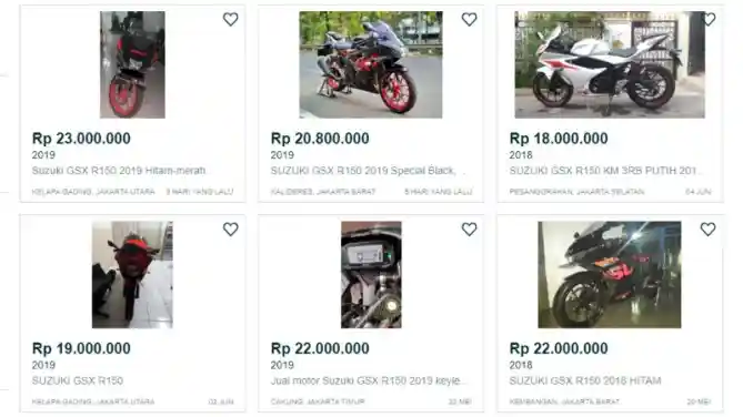 Harga Bekas Suzuki GSX-R150 2020