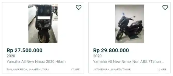 Harga Pasaran All New NMax di OLX