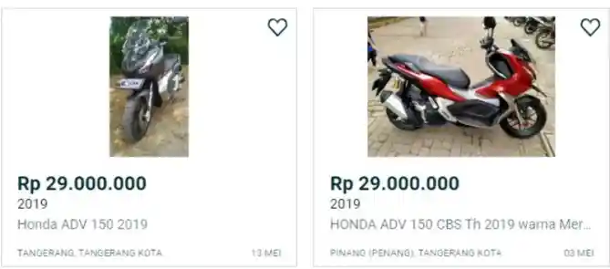 Honda ADV150 bekas di OLX