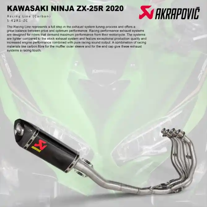 Knalpot Akrapovic Kawasaki Ninja ZX-25R