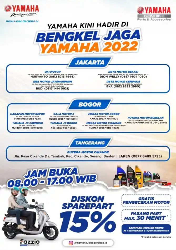 Layanan Lebaran Bengkel Jaga Yamaha