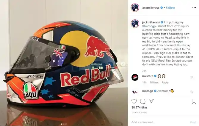 Lelang Helm Jack Miller MotoGP 2018