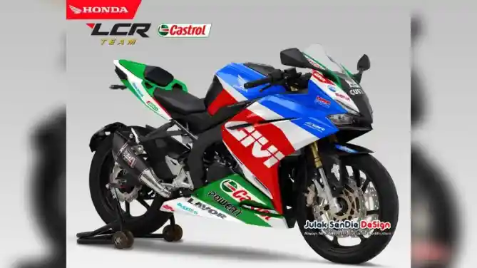 Modifikasi Honda CBR250RR livery LCR Honda Alex Marquez dan Takaaki Nakagami