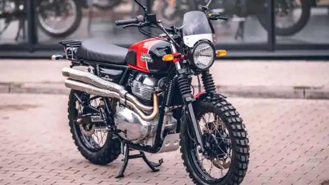 Modifikasi Royal Enfield Interceptor 650 Bergaya Scrambler