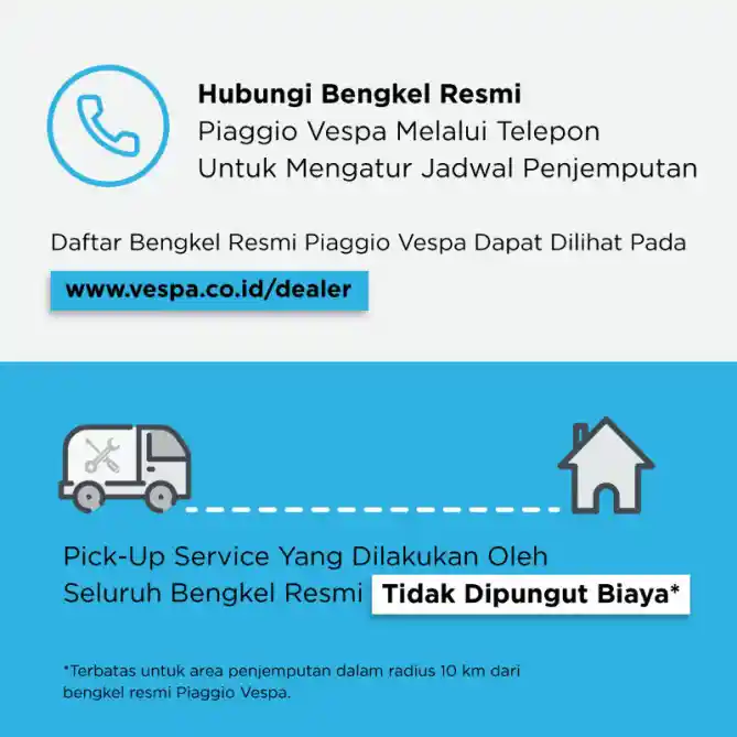 Piaggio Indonesia Free Pick-Up Service