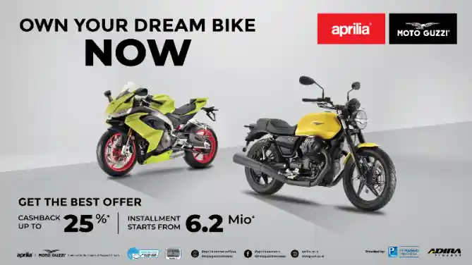 Promo Aprilia dan Moto Guzzi