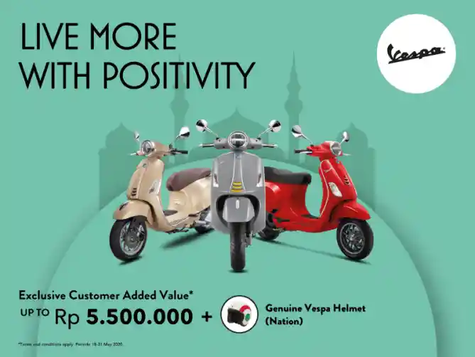 Promo diskon skuter piaggio dan vespa