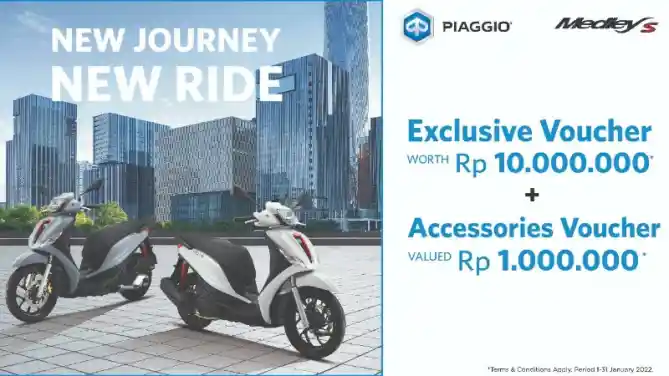 Promo eksklusif Piaggio Medley S ABS 2022