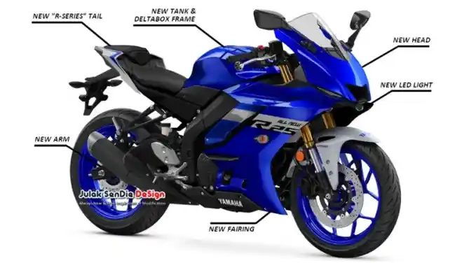 Render Yamaha R25 2021