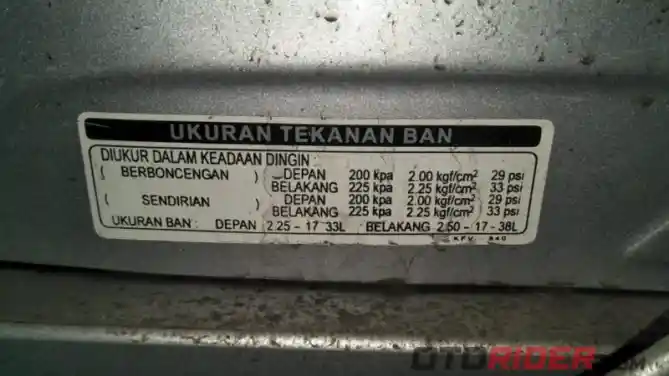 Tekanan angin ban motor/ nitrogen