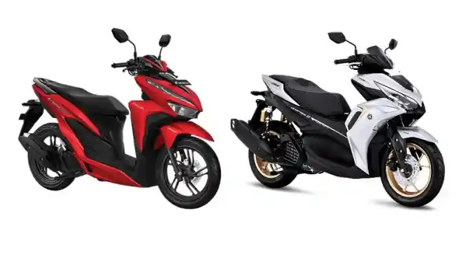 Yamaha All New Aerox 155 Connected dan Honda Vario 150