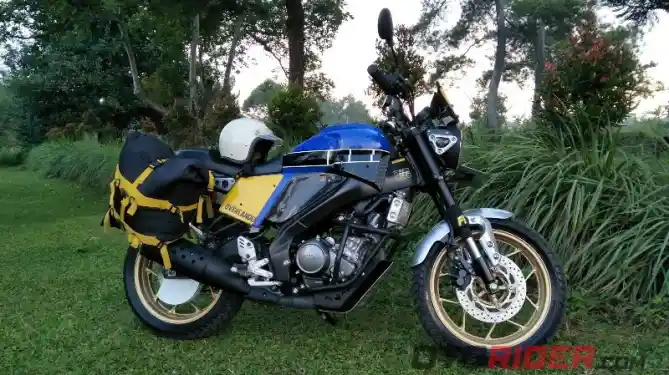 Yamaha XSR 155 custom karya Pickers Store bernama Overlander