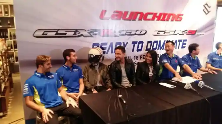 Andrea Iannone dan Alex Rins Luncurkan Suzuki GSX-150 Series di Indonesia