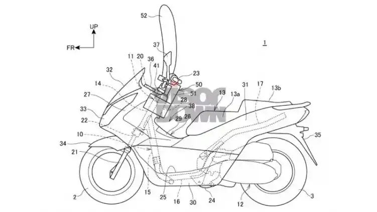 Honda Patenkan Fitur Airbag Vertikal untuk Motor