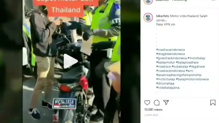 Viral! Pengendara Honda BeAT Ditilang Karena Gunakan Pelat Nomor Thailand