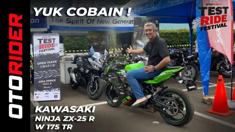 VIDEO: Jajal Kawasaki Ninja ZX-25R dan W175TR | OtoRider Test Ride Festival 2022