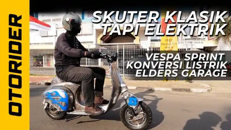 VIDEO: Vespa Sprint Modifikasi Elektrik Karya Elders Garage | OtoRider
