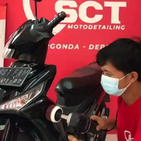 Cuci Motor, Detailing, nano coating SCT Indonesia scuto
