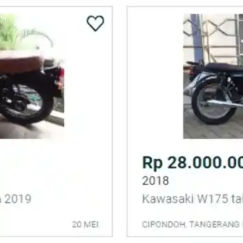  Harga  Kawasaki  W175  Bekas  Dijual Mulai Rp 15 Jutaan