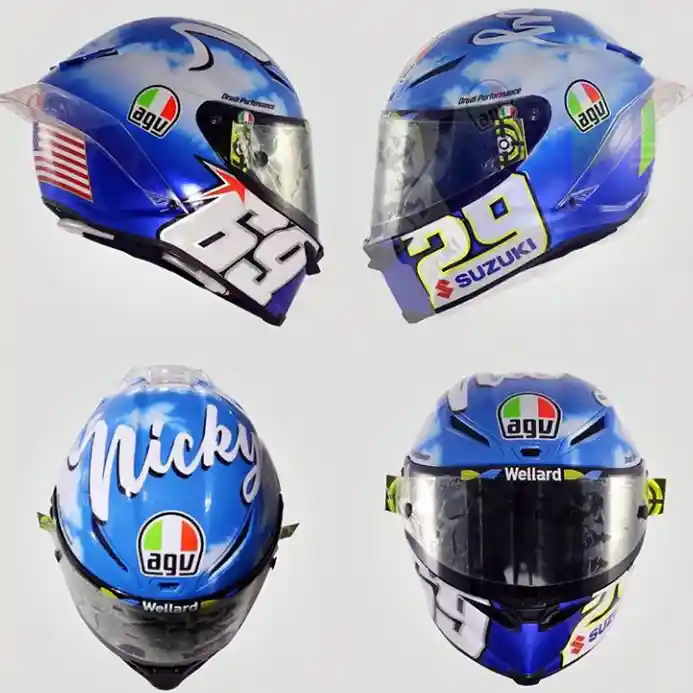 Keren Helm Spesial Rossi dan Iannone Untuk Hayden