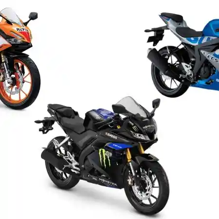 Honda CBR150R, Yamaha YZF-R15, dan Suzuki GSX-R150