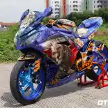 Modifikasi Motor Berkelir Biru Timbulkan Sejuta Pesona, Bikin Mata Enggan Berkedip