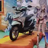 Kolaborasi Modifikasi Honda BeAT dengan VTuber Kobo Kanaeru Apa Jadinya?