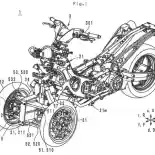 Gambar Paten Bocor, Yamaha Kembangkan Motor Roda Tiga Terbaru?