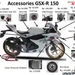 Harga Aksesori Resmi GSX-R150 dan GSX-S150 Harga Aksesori Resmi GSX-R150 dan GSX-S150