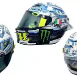 Begini Grafis Helm Rossi di Test Pra Musim MotoGP