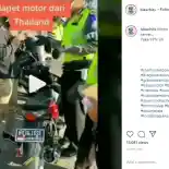 Viral! Pengendara Honda BeAT Ditilang Karena Gunakan Pelat Nomor Thailand